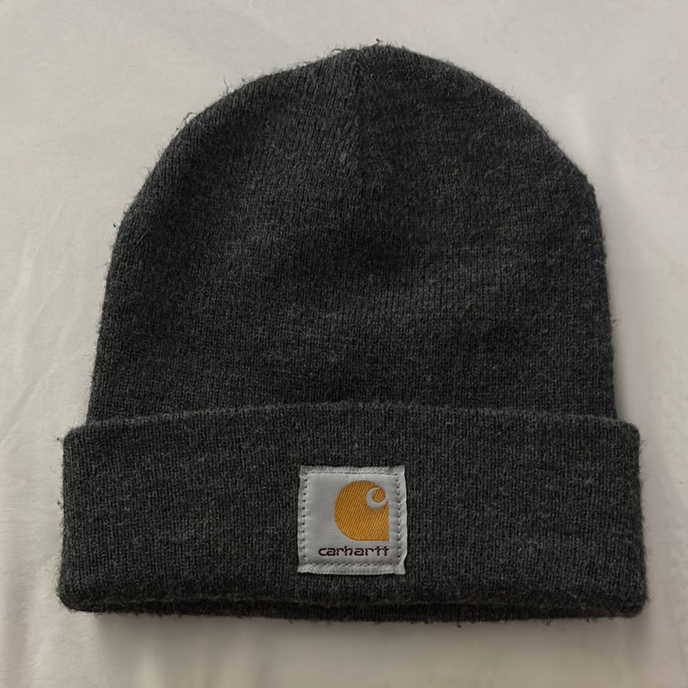 Carhartt Black Knit Hat Classic Cuffed Design